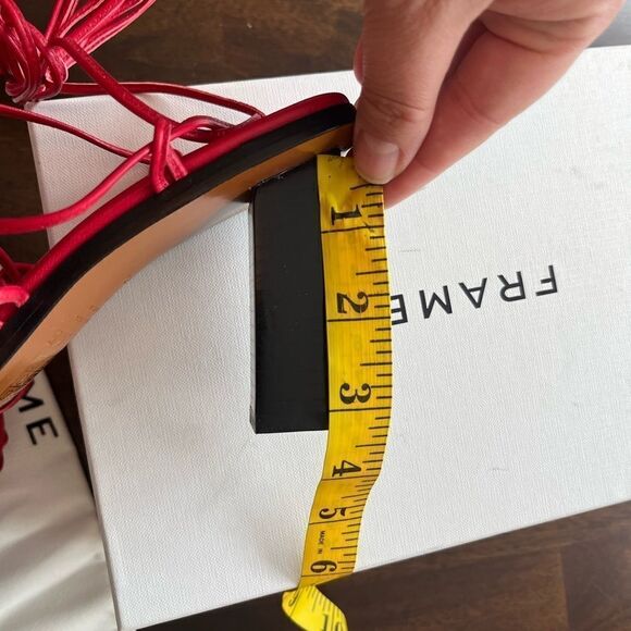 Frame  WOMEN'S LE DOHENY ANKLE-WRAP LEATHER Heel SANDALS NWT - Picture 9 of 12